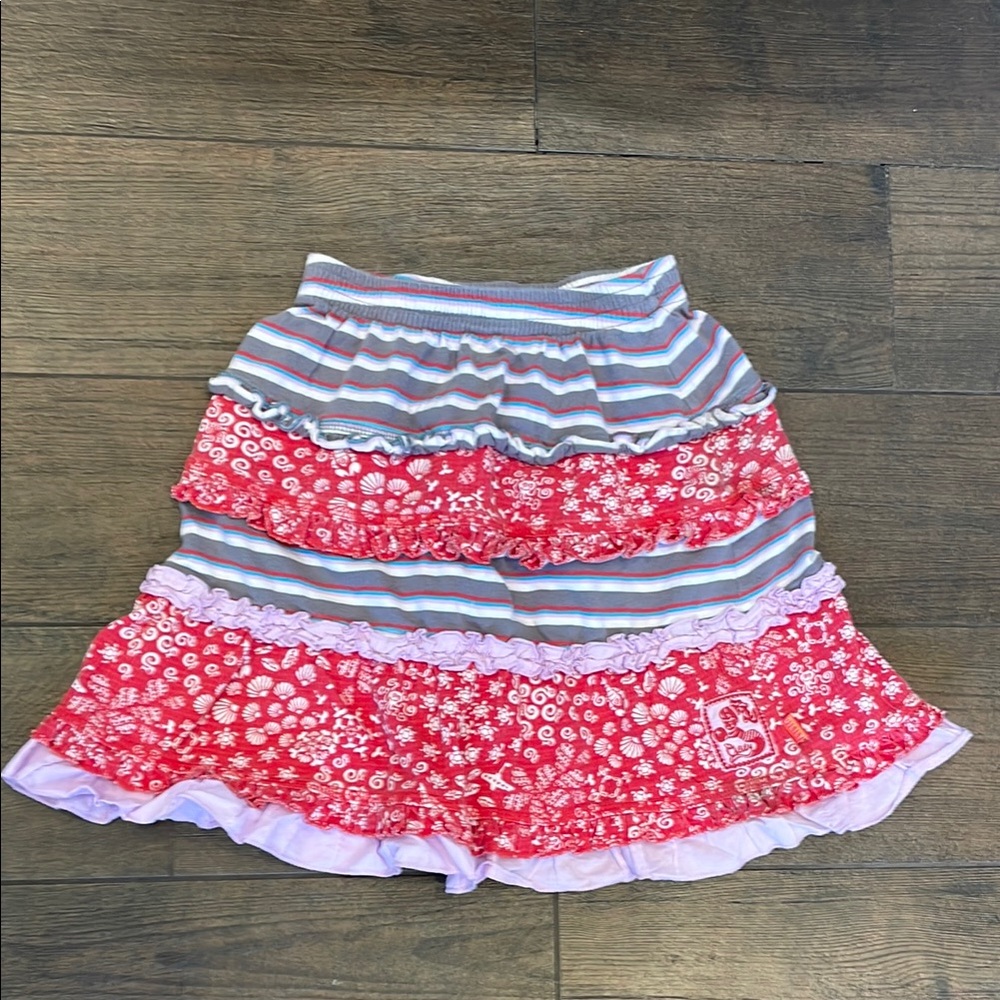 Oilily Girls Striped and Floral Skirt